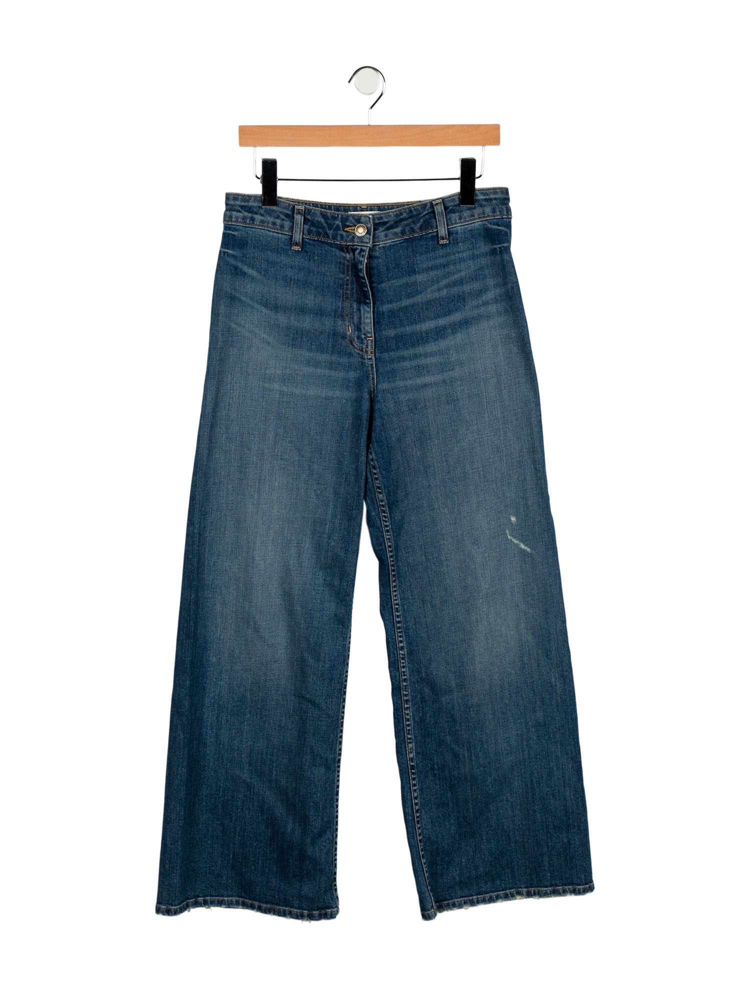 Nili Lotan Mid-Rise Wide Leg Jeans