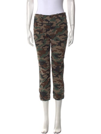 Nili Lotan Camouflage Print Skinny Leg Pants