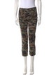 Nili Lotan Camouflage Print Skinny Leg Pants