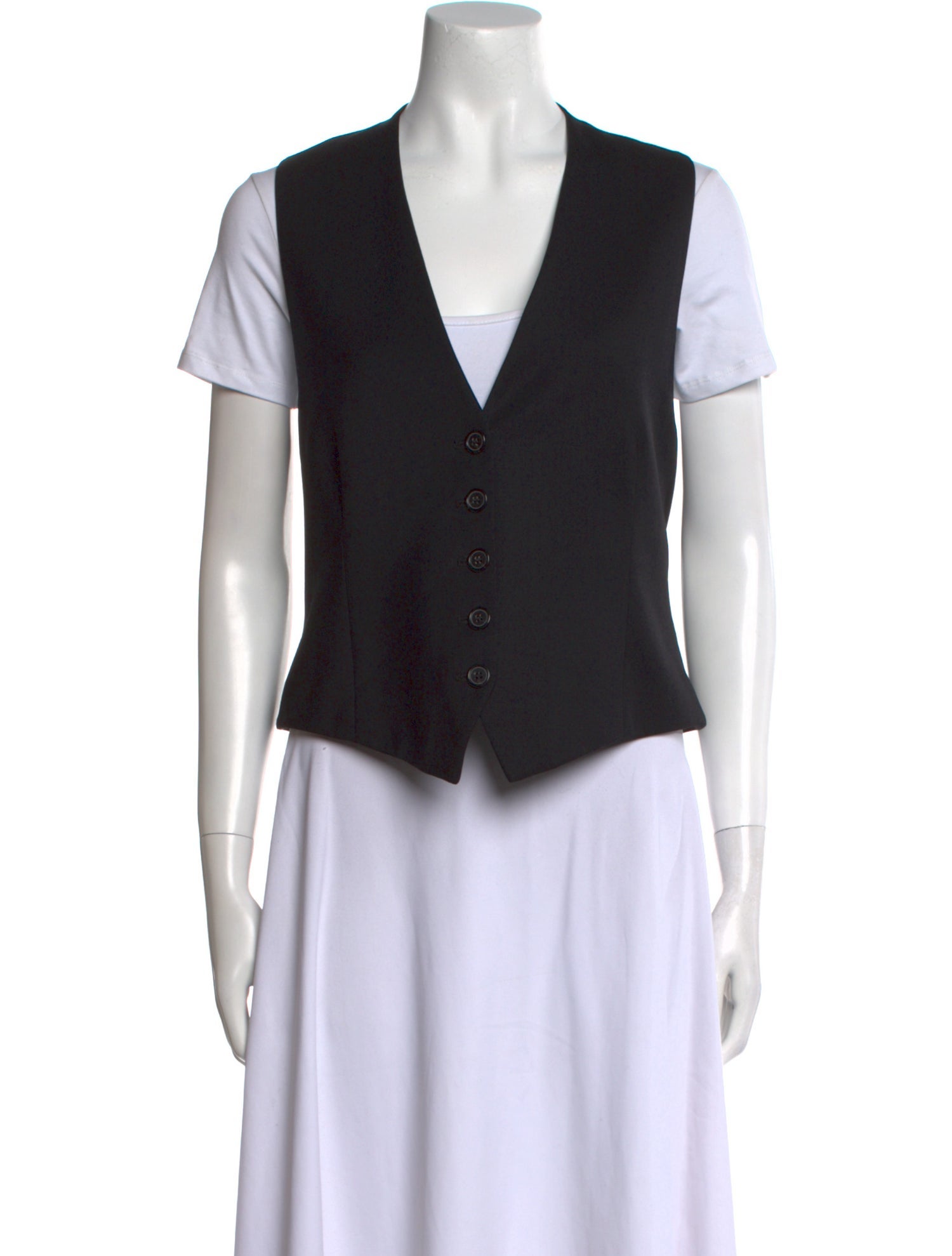 Nili Lotan Virgin Wool V-Neck Crop Top