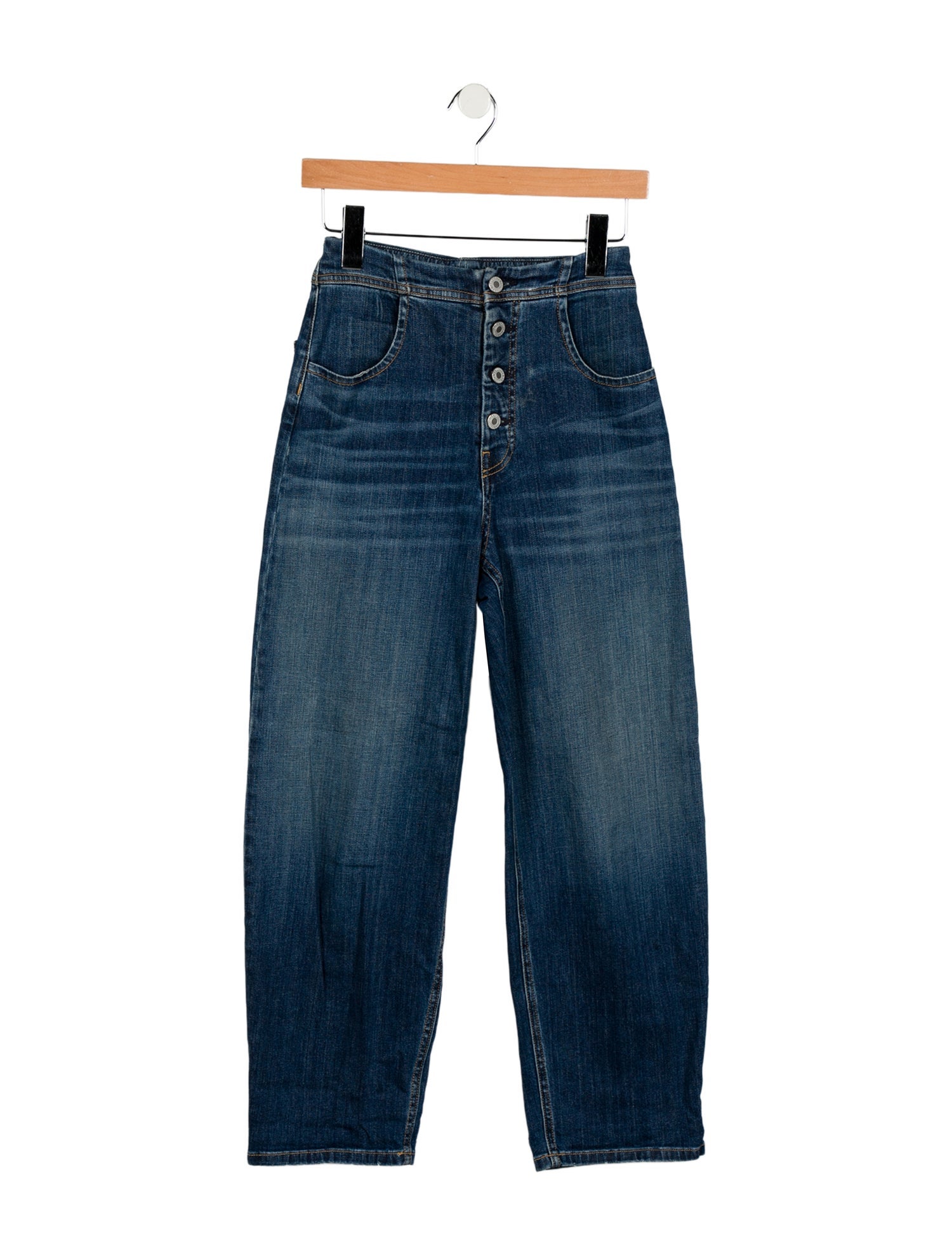 Nili Lotan Mid-Rise Straight Leg Jeans