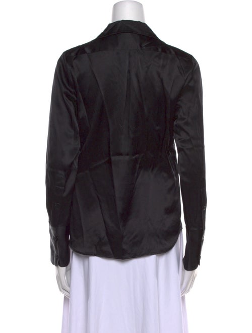 Nili Lotan Silk Long Sleeve Button-Up Top