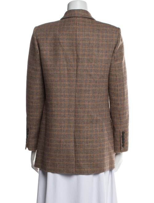 Nili Lotan Wool Plaid Print Blazer