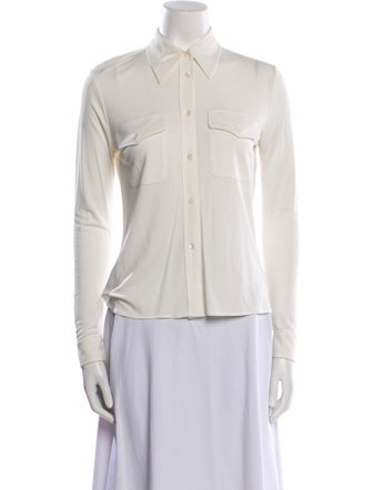 Nili Lotan Long Sleeve Button-Up Top