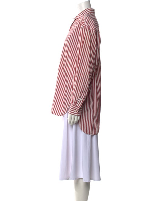 Nili Lotan Striped Long Sleeve Button-Up Top