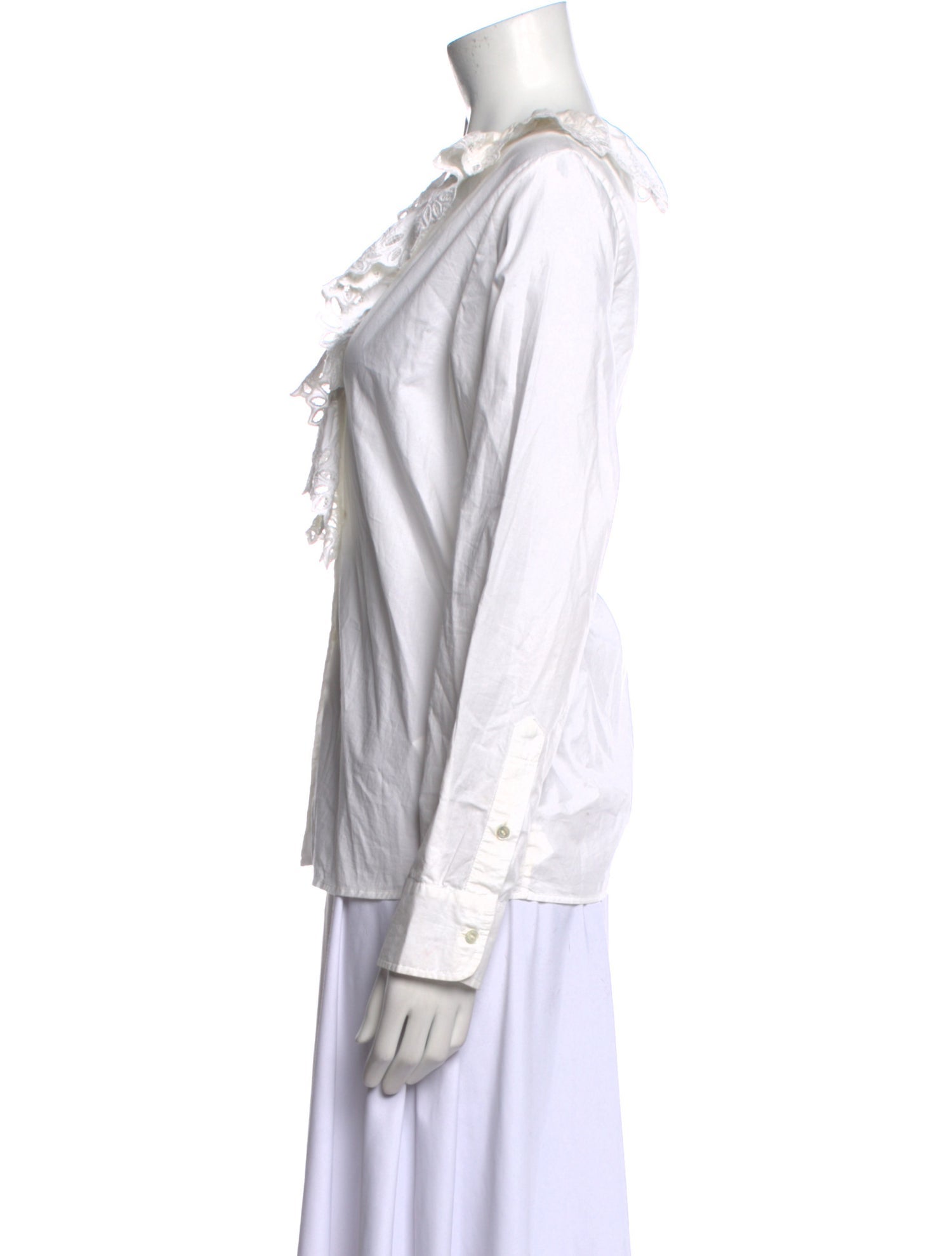 Nili Lotan V-Neck Long Sleeve Blouse