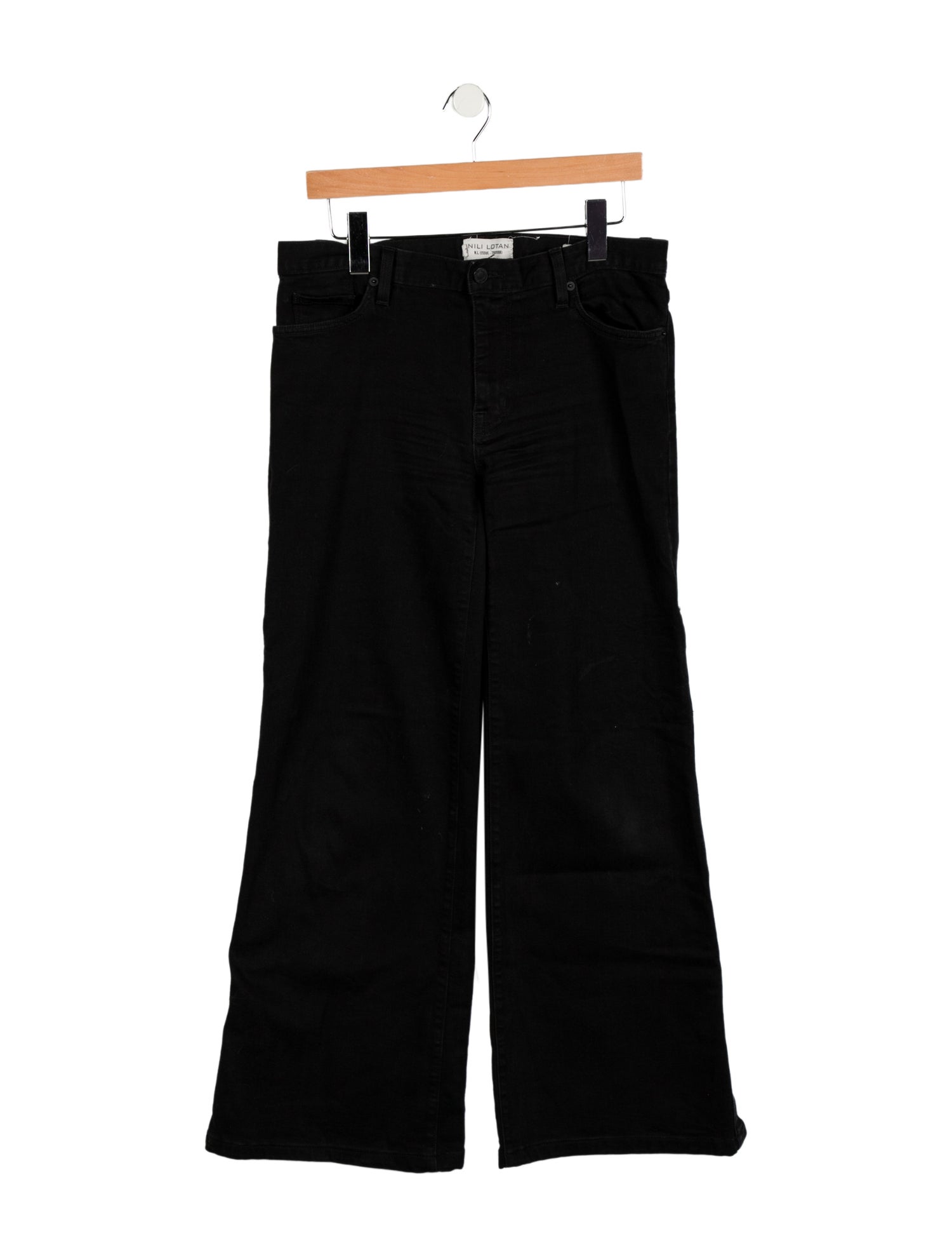 Nili Lotan Mid-Rise Wide Leg Jeans