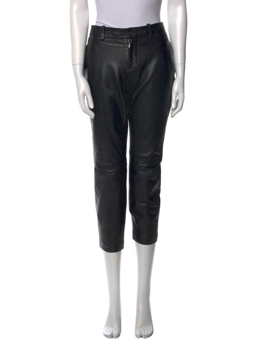 Nili Lotan Lambskin Straight Leg Pants