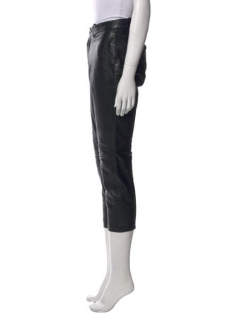 Nili Lotan Lambskin Straight Leg Pants