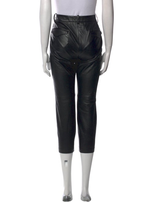 Nili Lotan Lambskin Straight Leg Pants