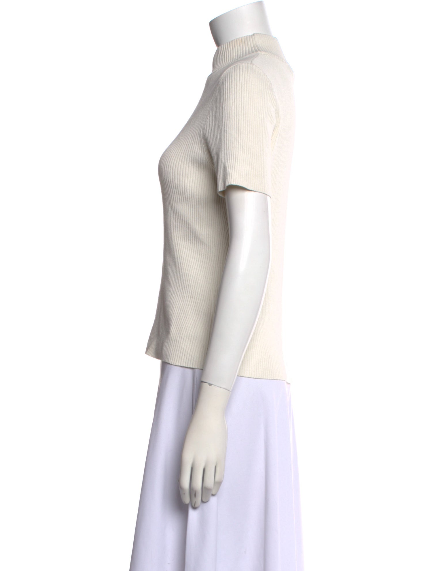 Nili Lotan Silk Mock Neck Top