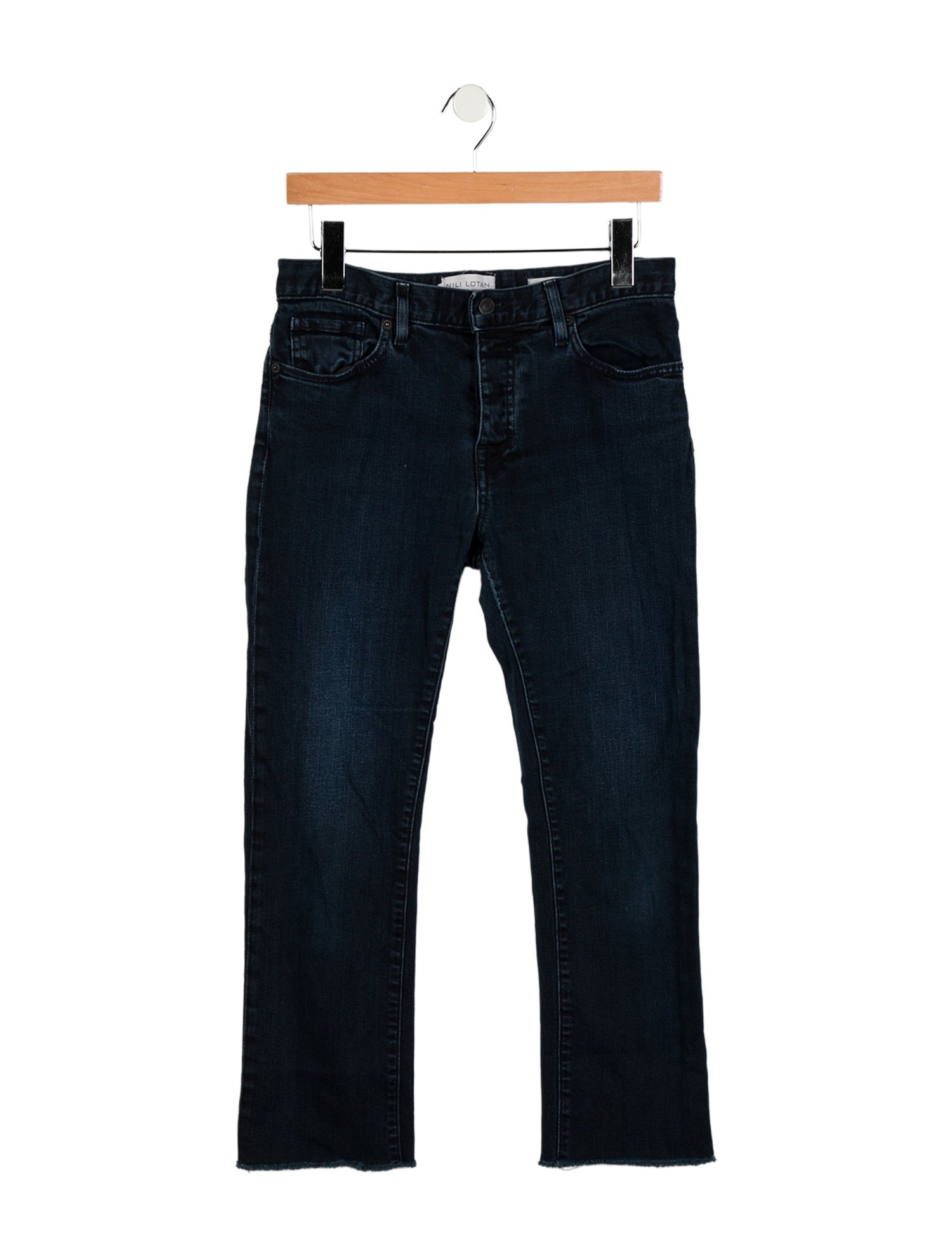 Nili Lotan Mid-Rise Straight Leg Jeans