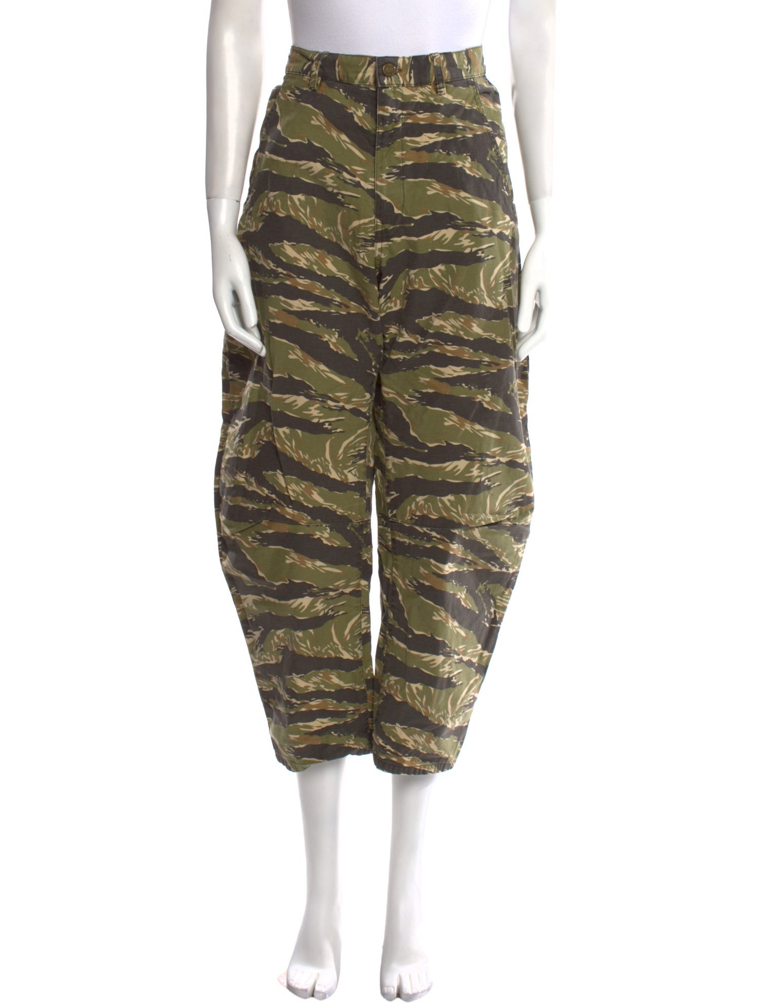 Nili Lotan Camouflage Print Straight Leg Pants