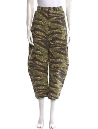 Nili Lotan Camouflage Print Straight Leg Pants