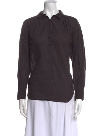 Nili Lotan Long Sleeve Button-Up Top