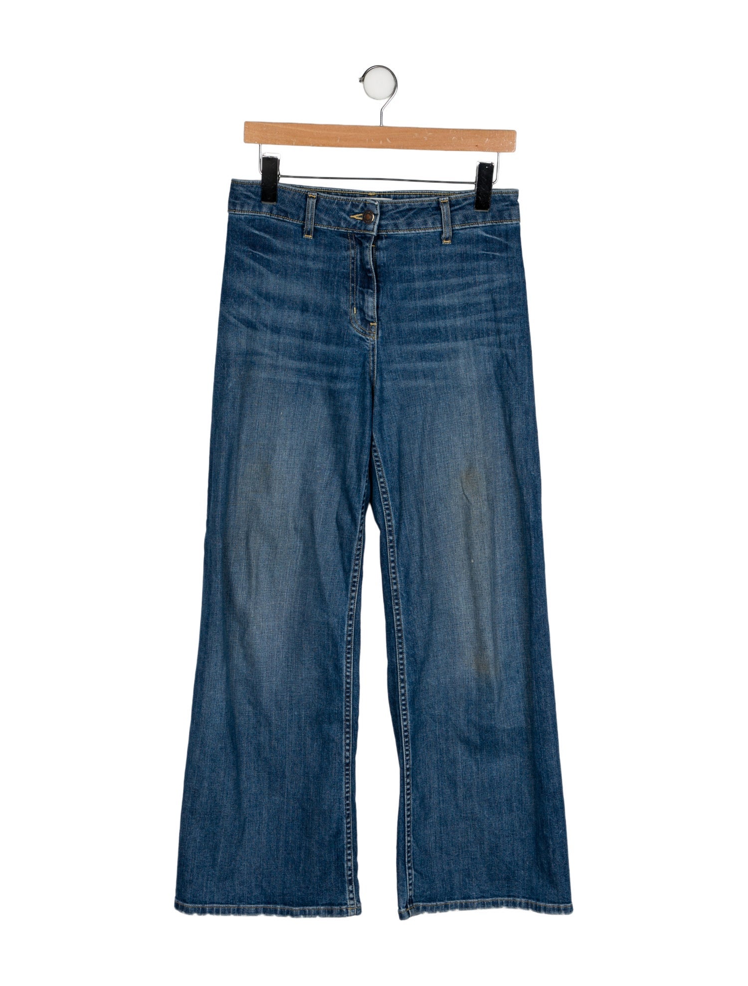 Nili Lotan Mid-Rise Wide Leg Jeans