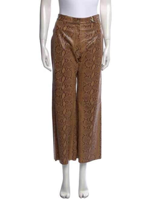 Nili Lotan Animal Print Wide Leg Pants