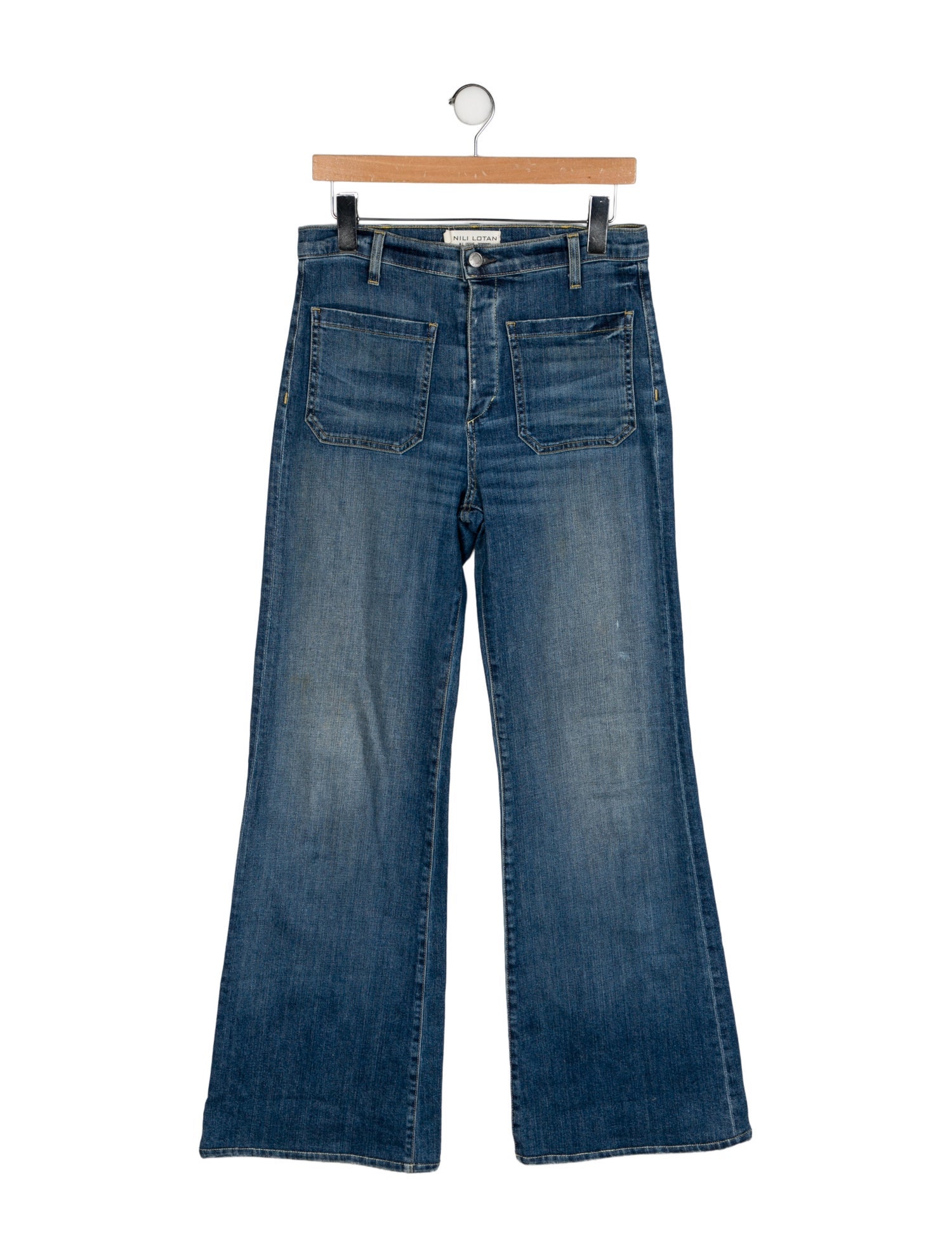 Nili Lotan High-Rise Wide Leg Jeans