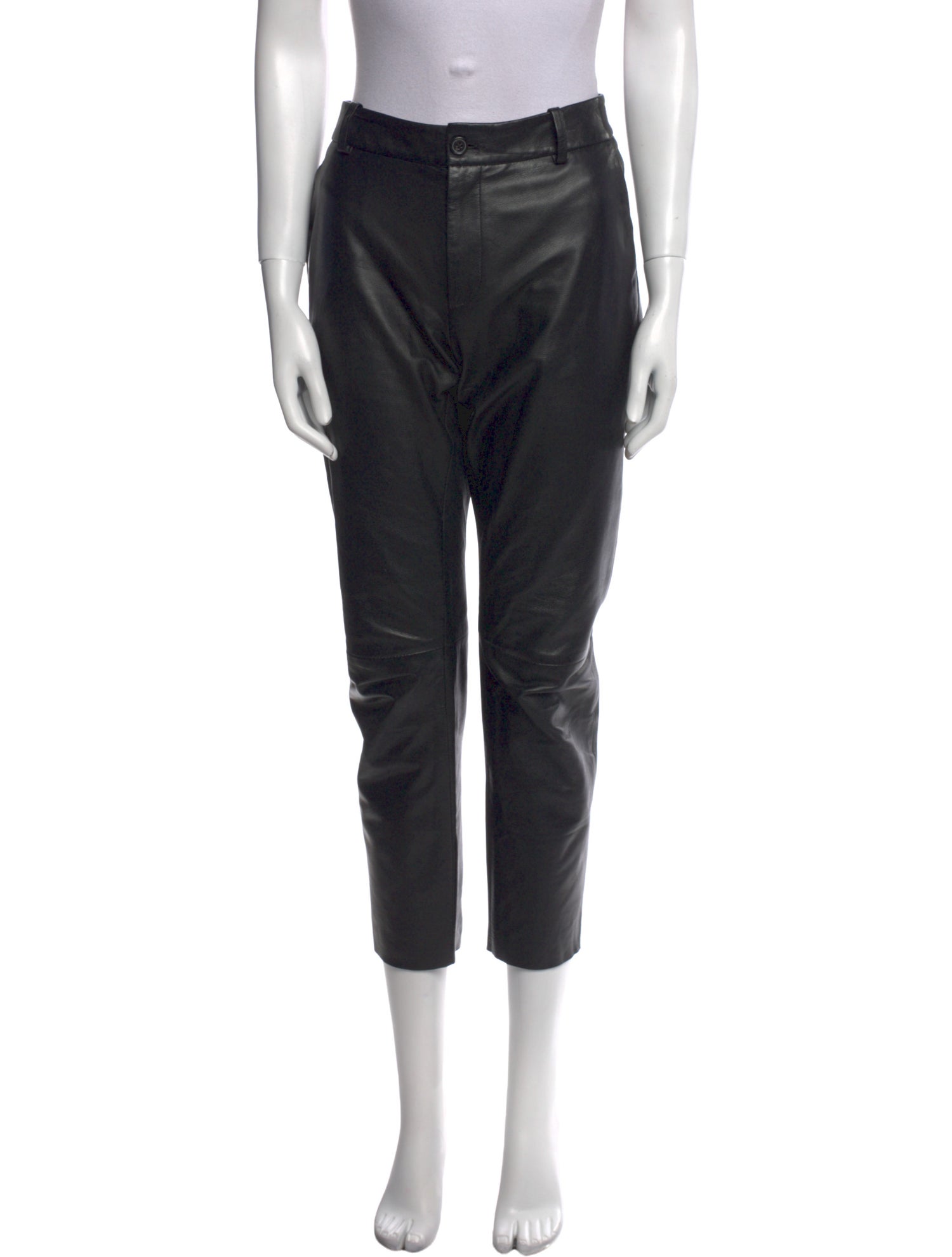 Nili Lotan Lambskin Straight Leg Pants
