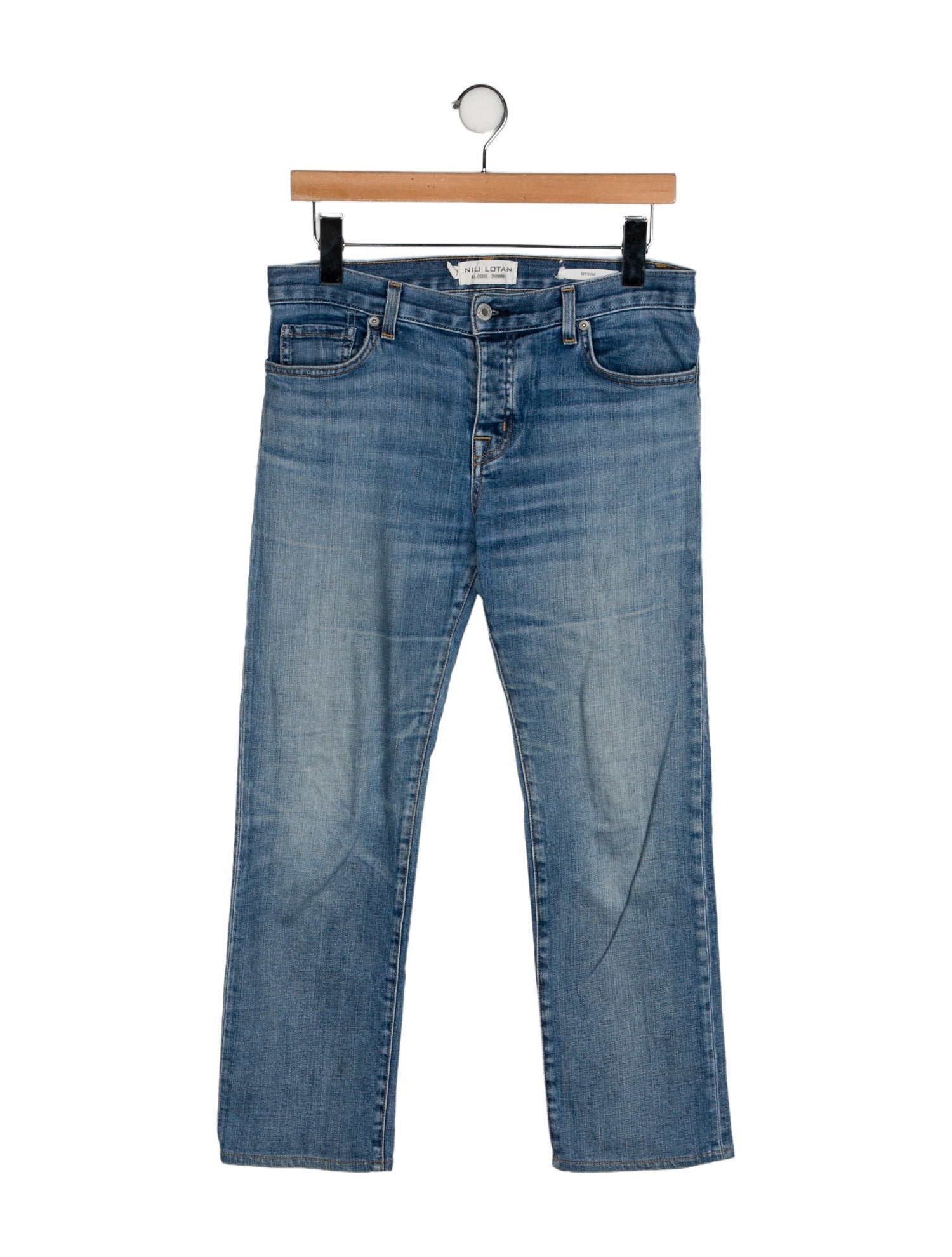 Nili Lotan Mid-Rise Straight Leg Jeans