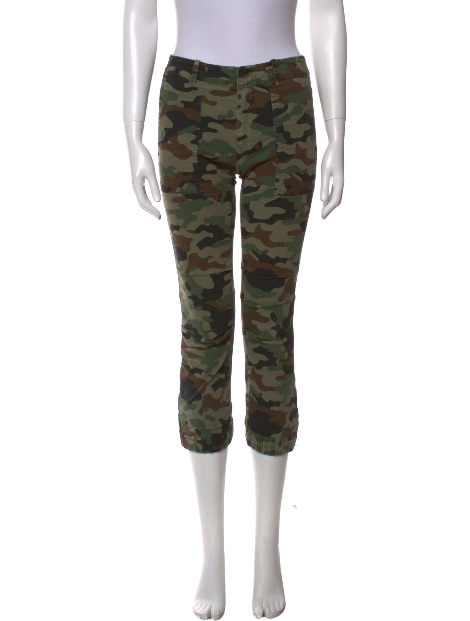 Nili Lotan Camouflage Print Skinny Leg Pants