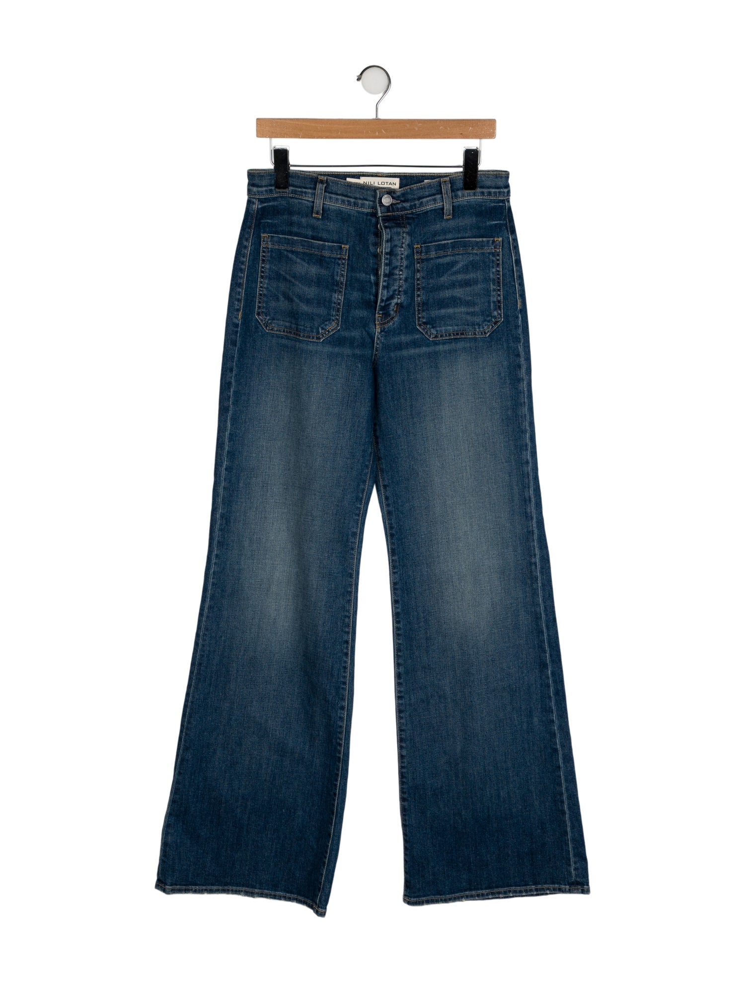 Nili Lotan Mid-Rise Wide Leg Jeans w/ Tags
