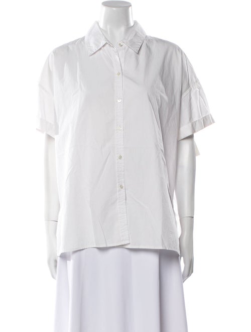 Nili Lotan Short Sleeve Button-Up Top