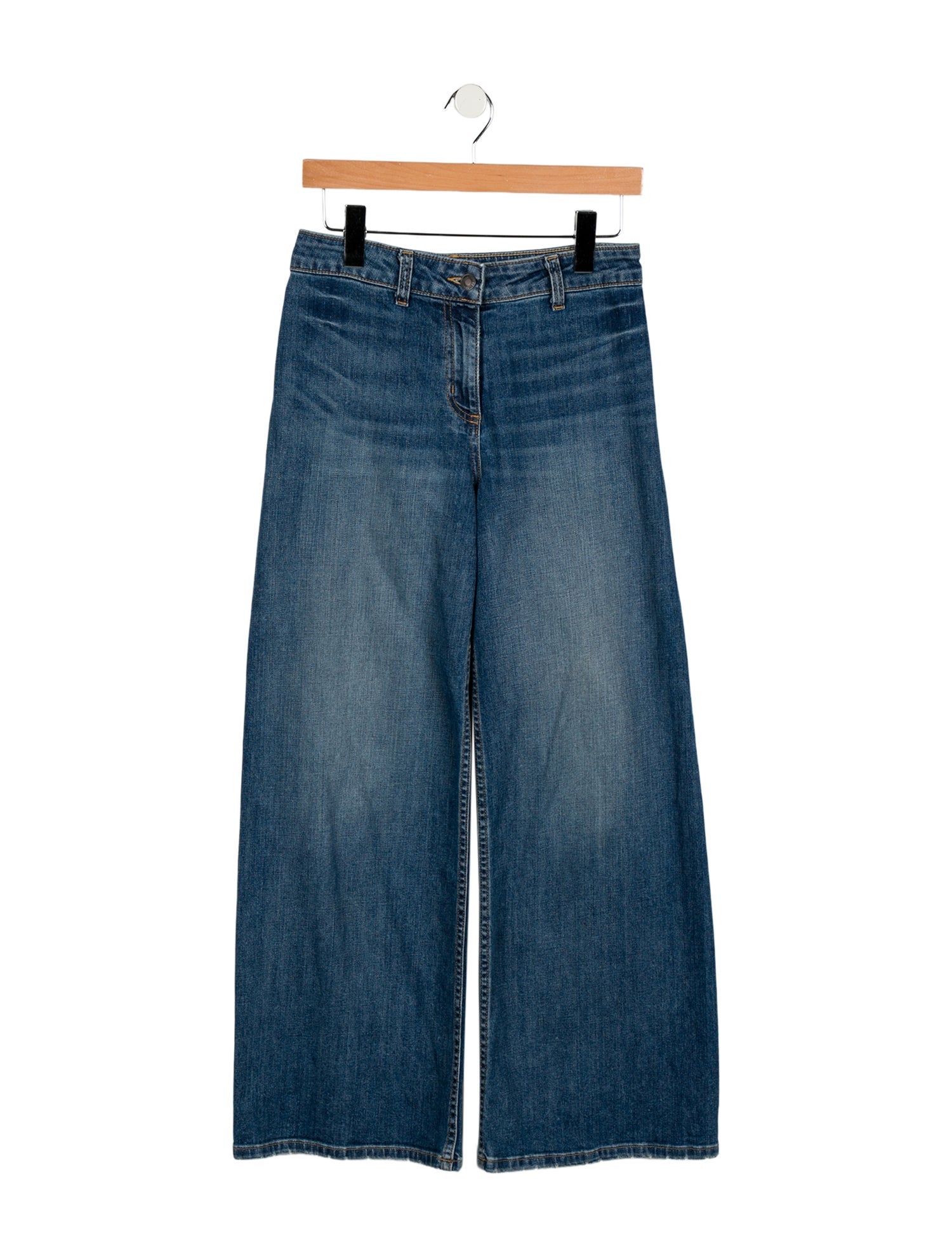 Nili Lotan Mid-Rise Wide Leg Jeans