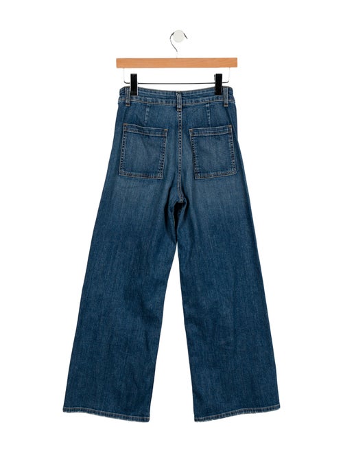 Nili Lotan Mid-Rise Wide Leg Jeans