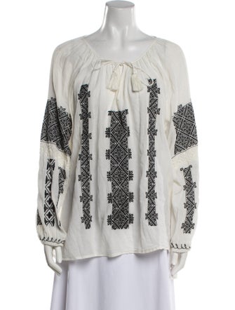 Nili Lotan Printed Scoop Neck Tunic