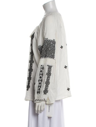 Nili Lotan Printed Scoop Neck Tunic