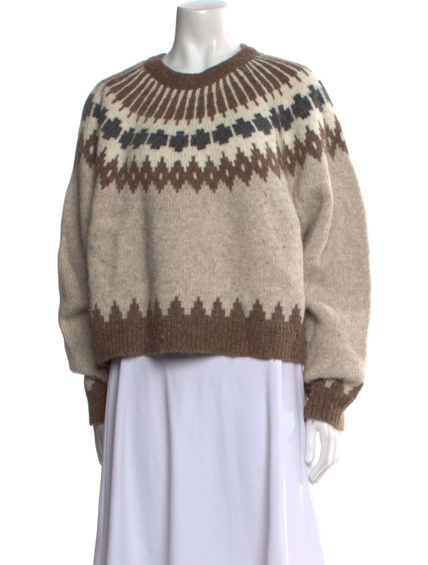 Nili Lotan Alpaca Printed Sweater