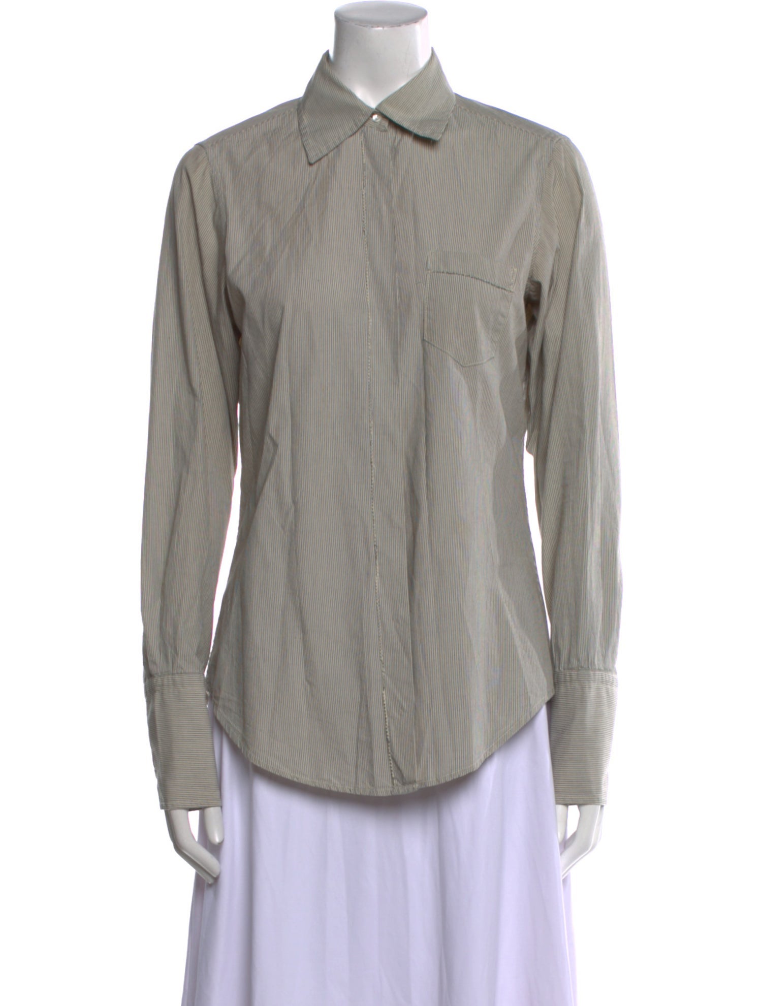 Nili Lotan Long Sleeve Button-Up Top