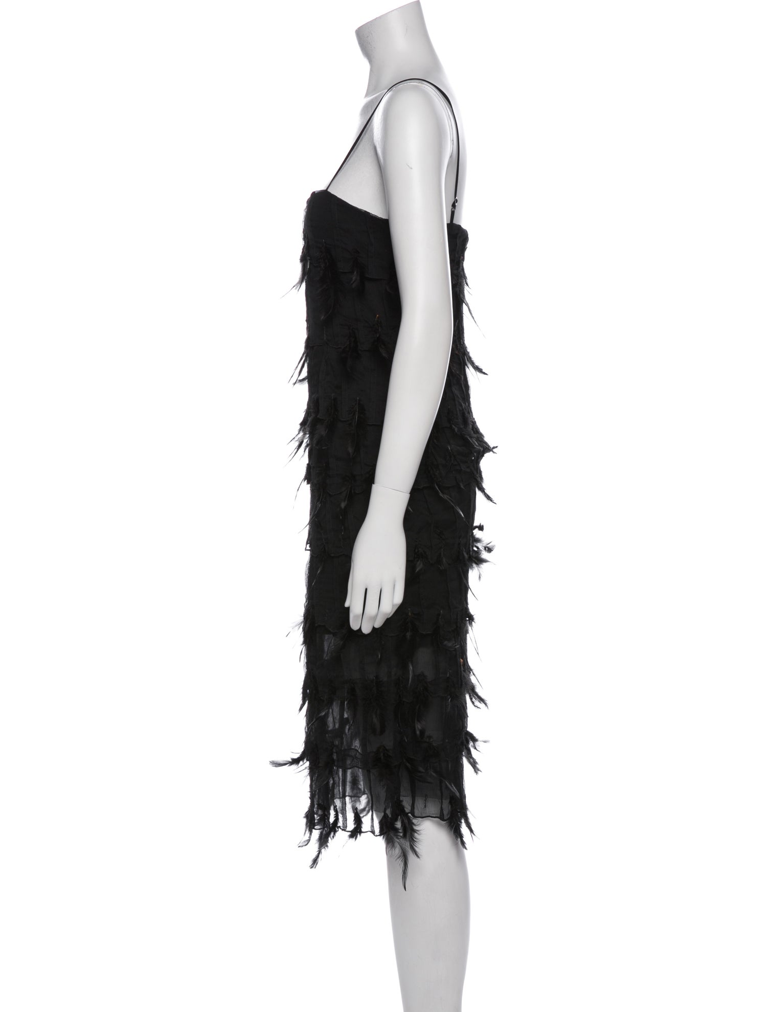 Nili Lotan Square Neckline Midi Length Dress