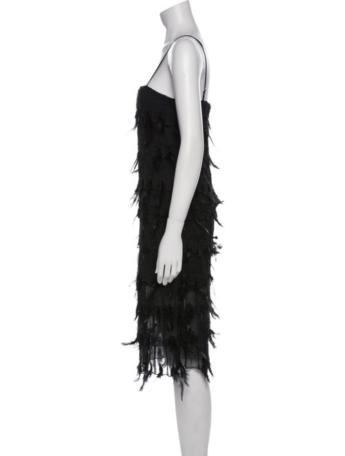 Nili Lotan Square Neckline Midi Length Dress