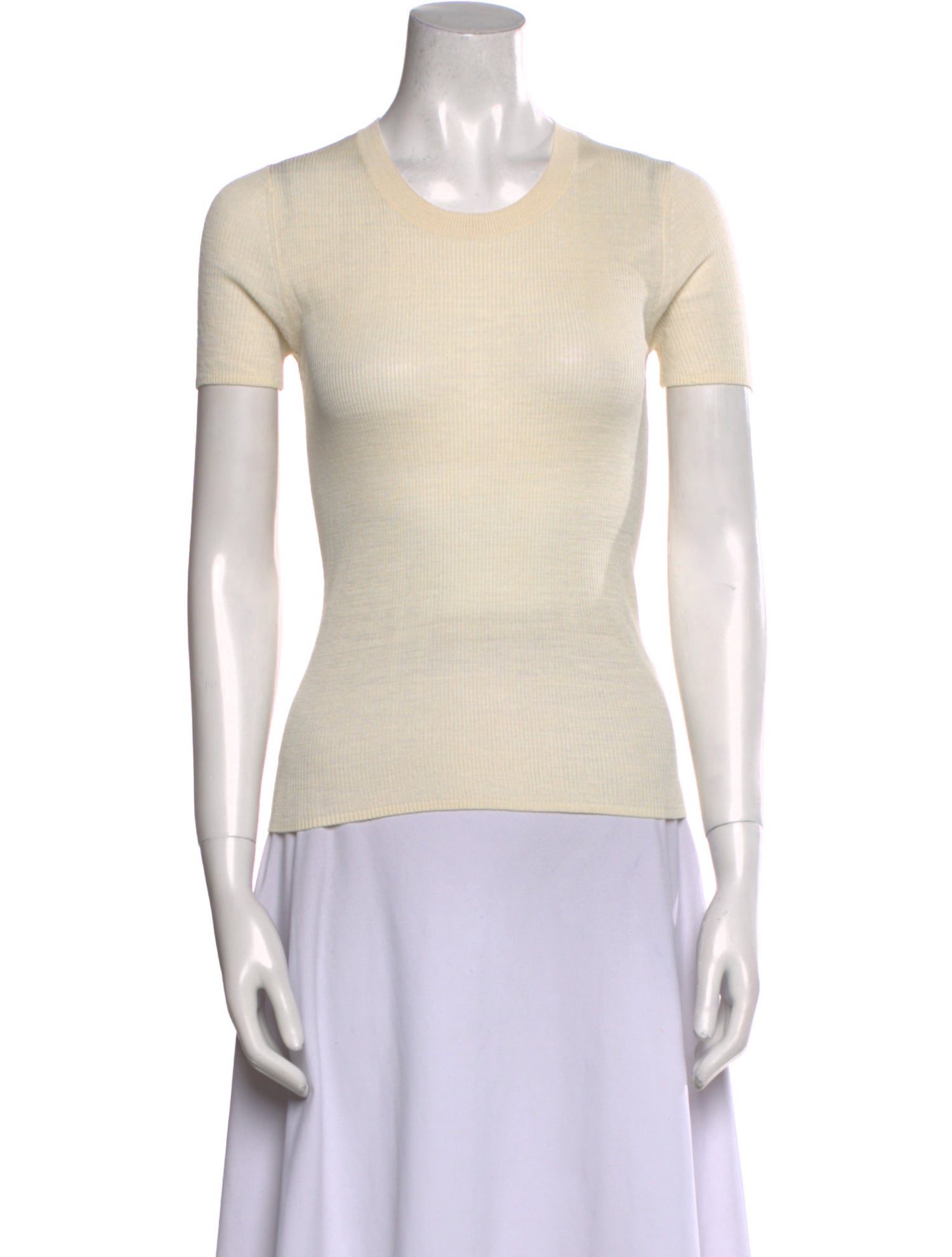 Nili Lotan Silk Crew Neck T-Shirt