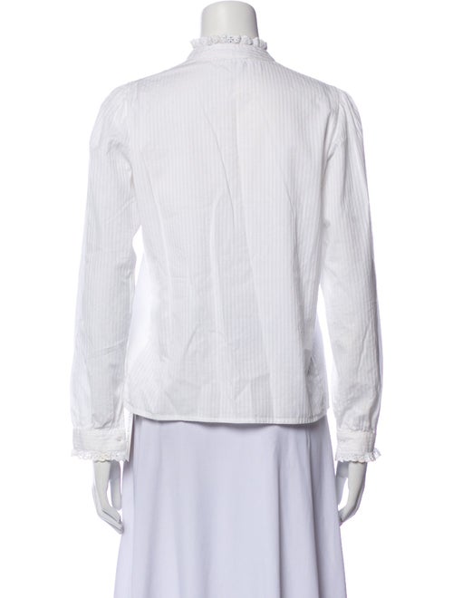 Nili Lotan Mock Neck Long Sleeve Blouse