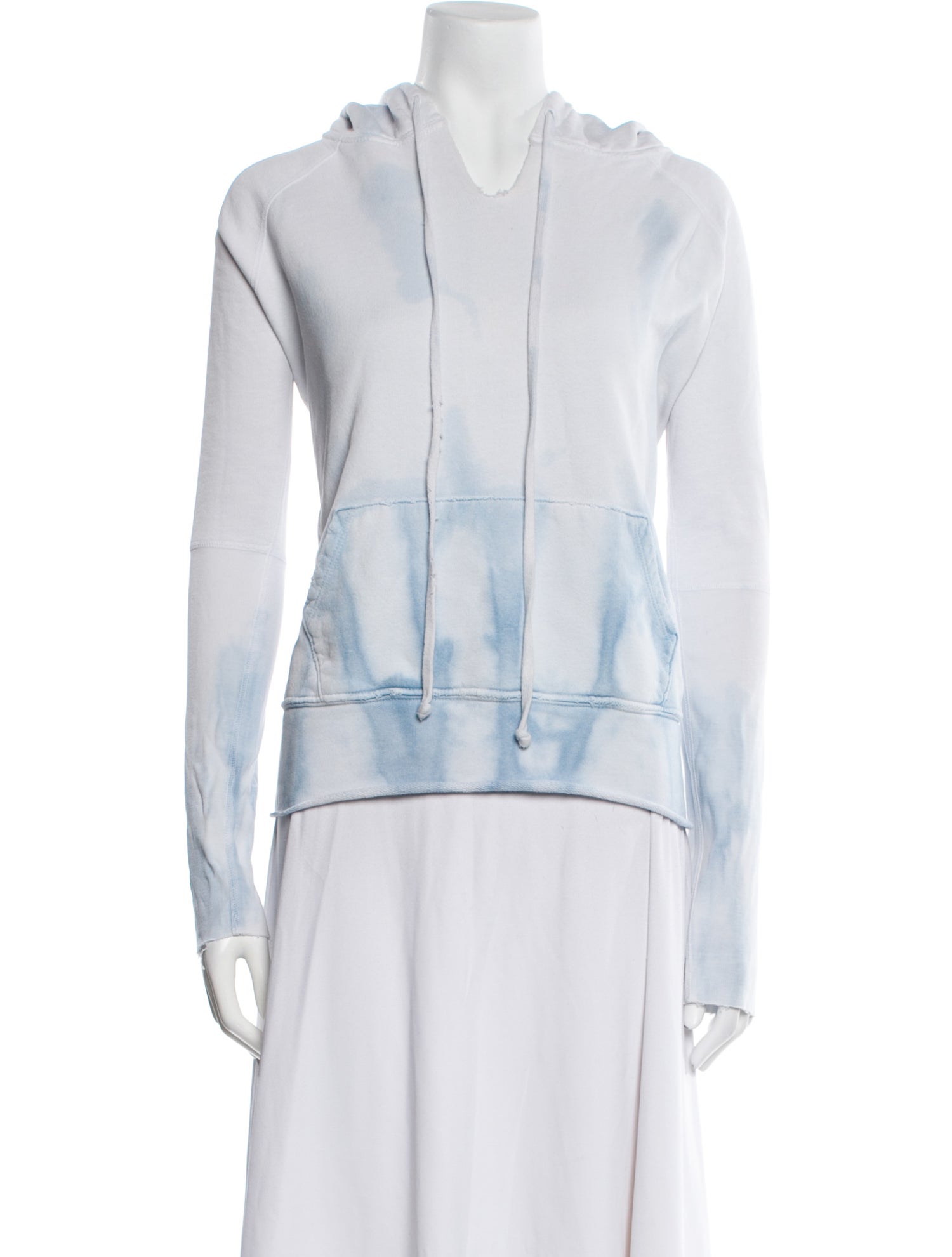 Nili Lotan Tie-Dye Print V-Neck Sweatshirt