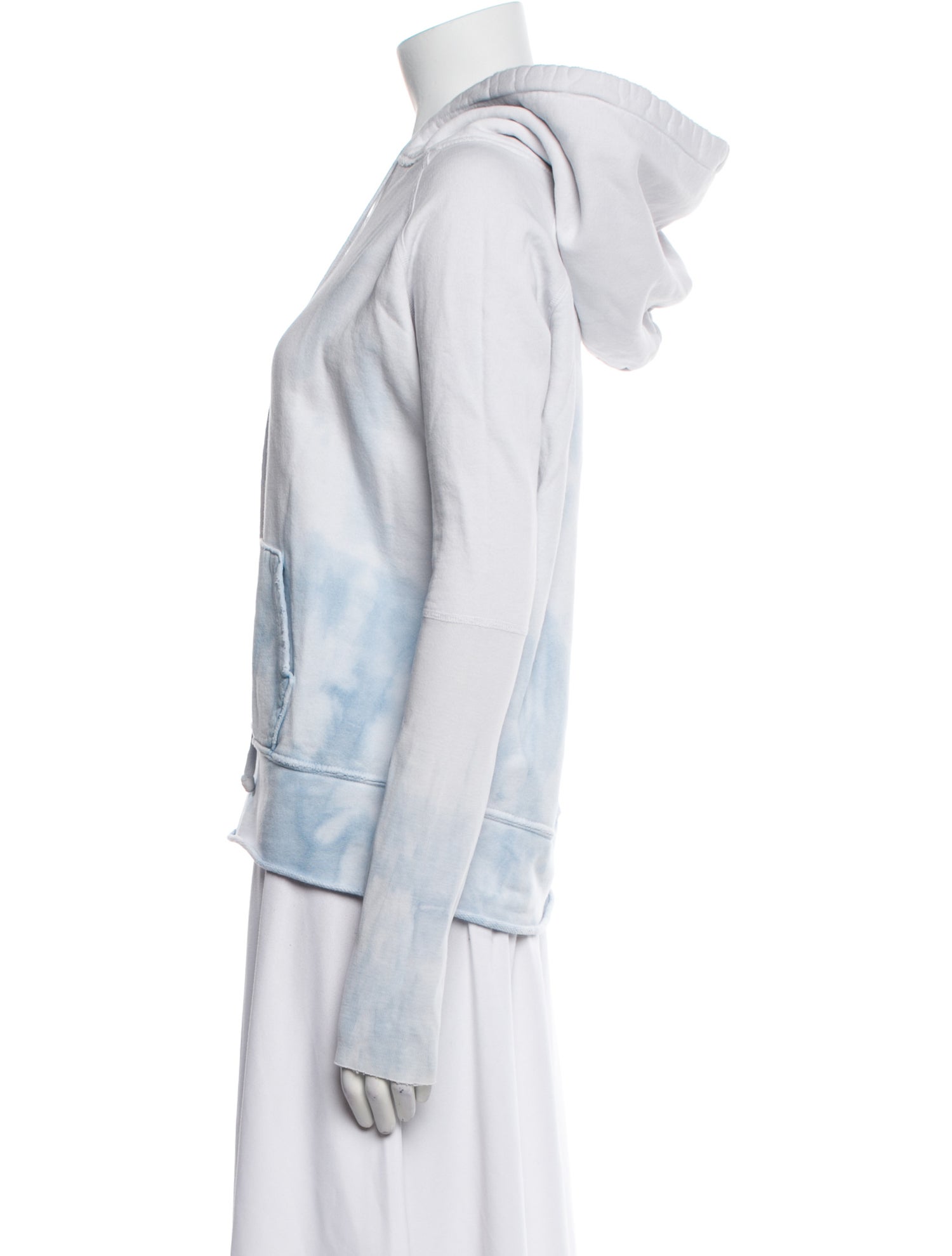 Nili Lotan Tie-Dye Print V-Neck Sweatshirt