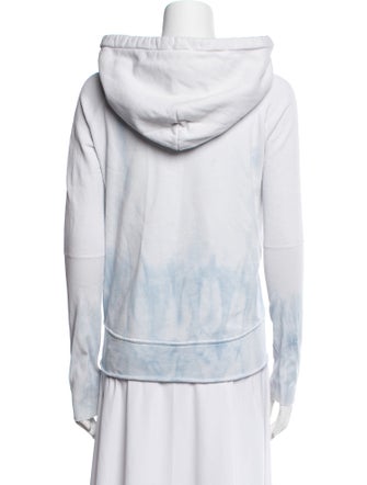 Nili Lotan Tie-Dye Print V-Neck Sweatshirt