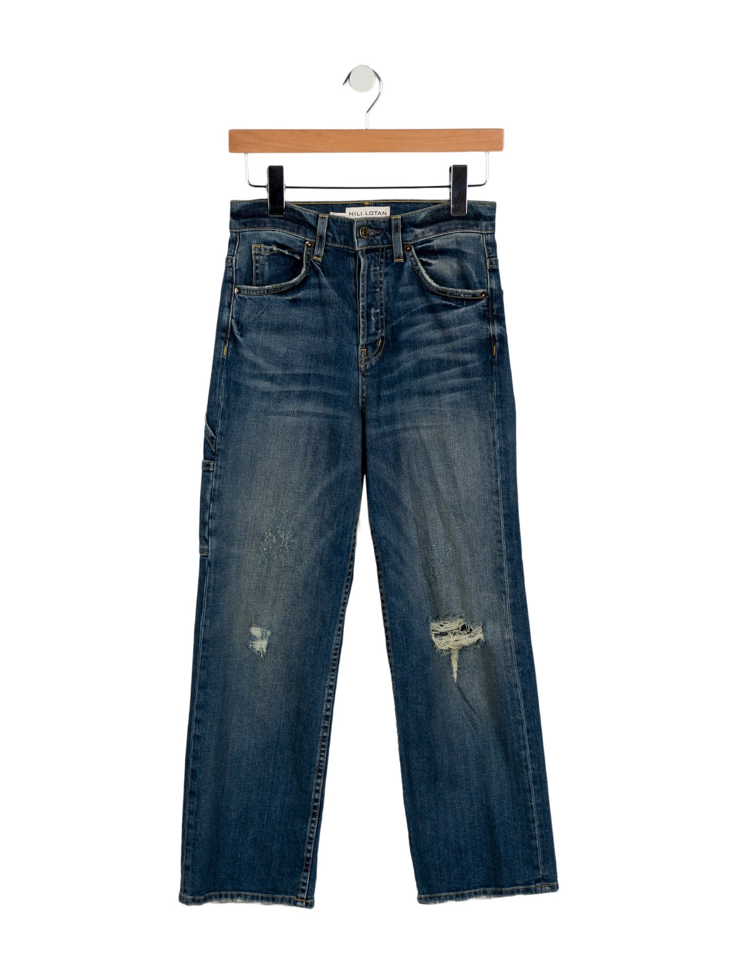 Nili Lotan High-Rise Straight Leg Jeans