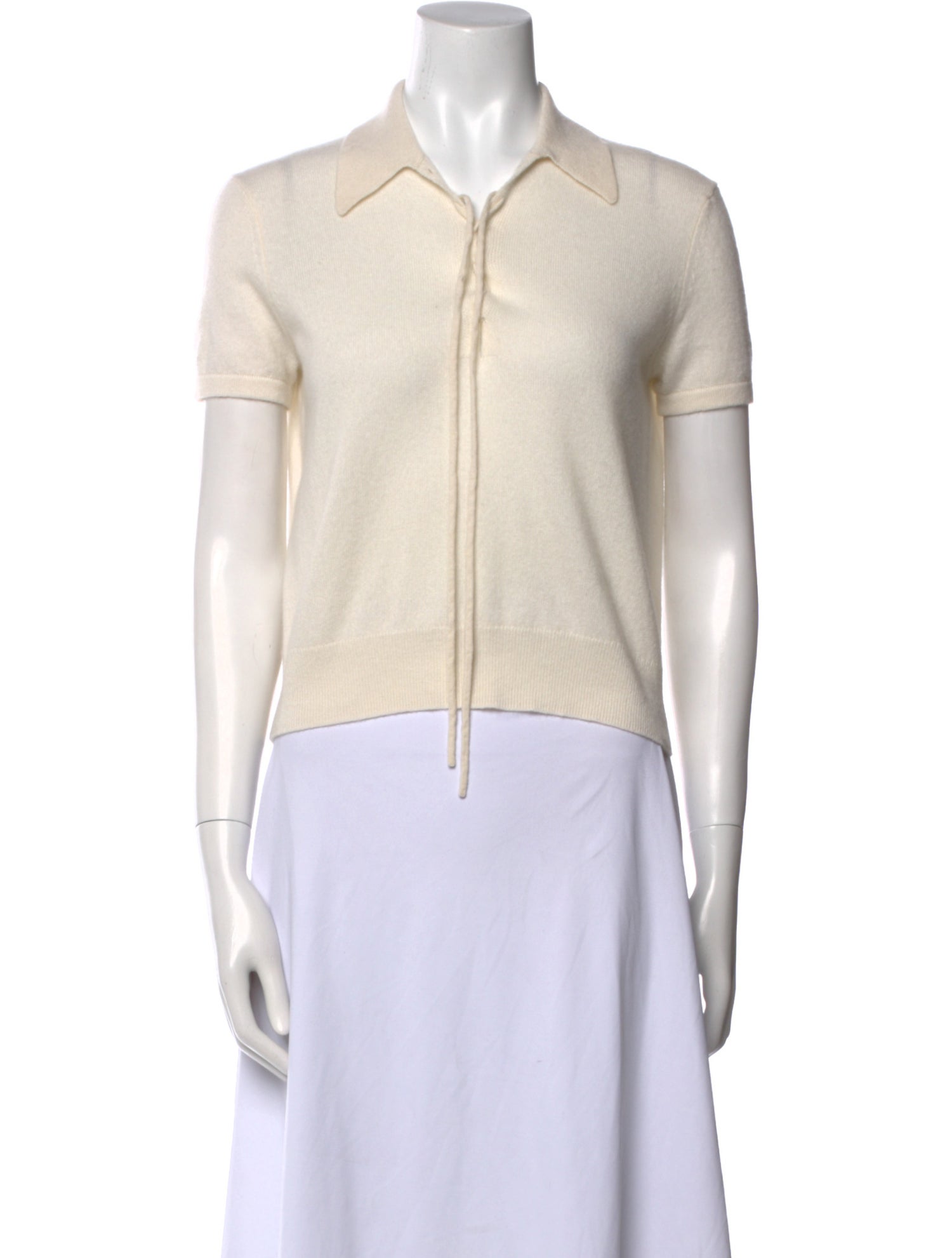 Nili Lotan Cashmere V-Neck Crop Top