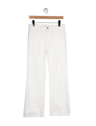 Nili Lotan Mid-Rise Wide Leg Jeans