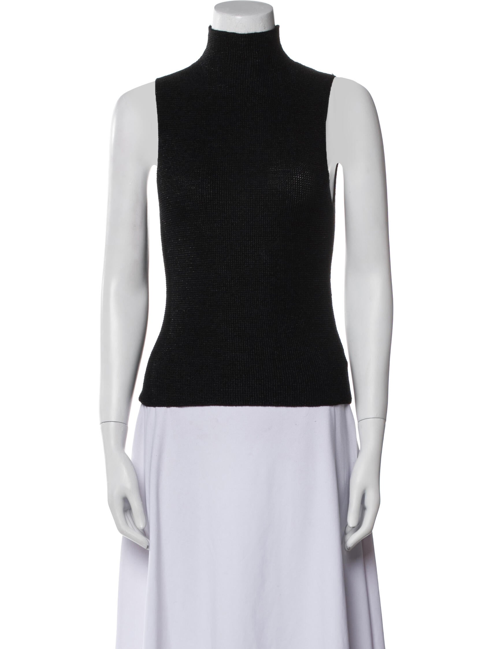 Nili Lotan Turtleneck Sleeveless Top