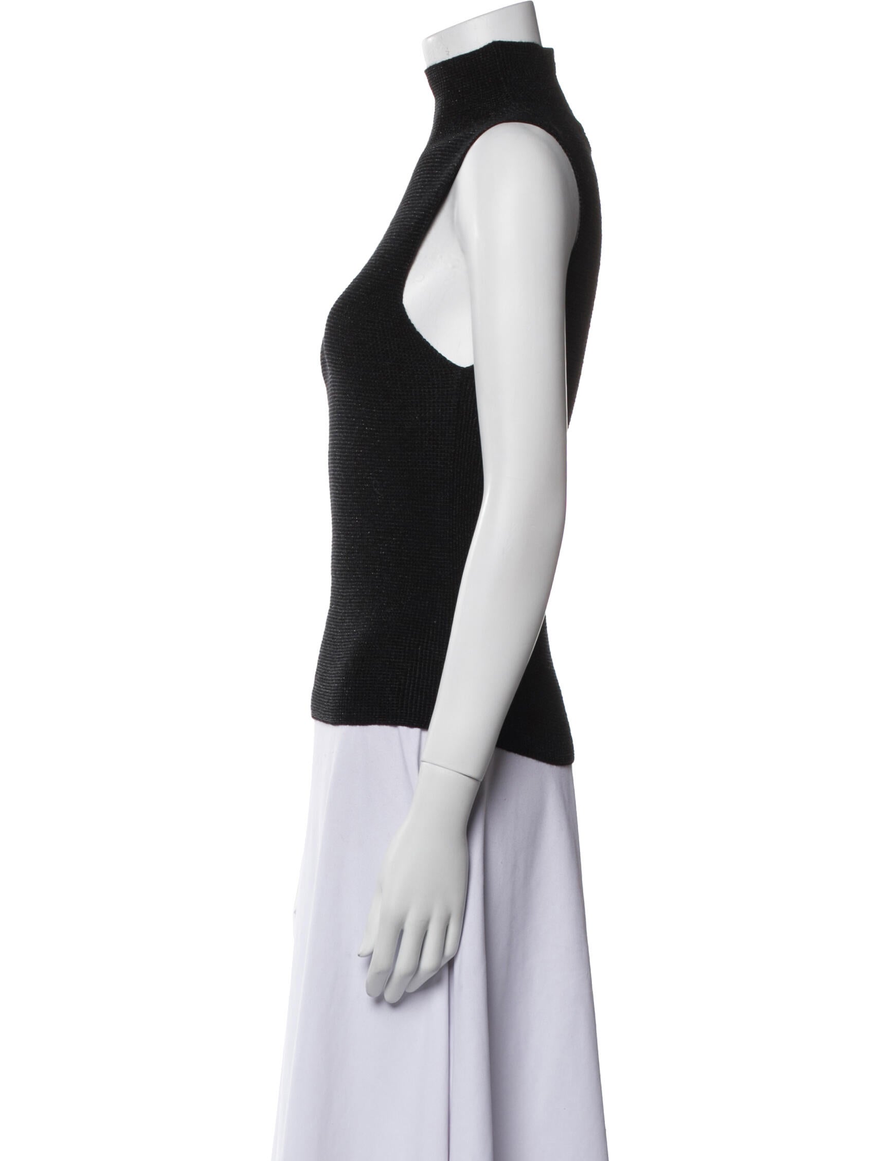 Nili Lotan Turtleneck Sleeveless Top