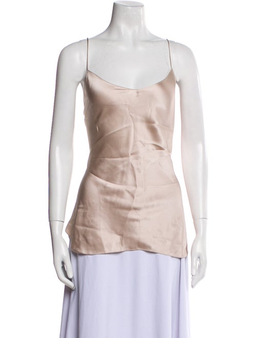 Nili Lotan Silk Scoop Neck Top