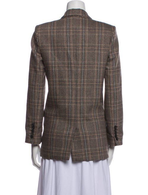 Nili Lotan Wool Plaid Print Blazer