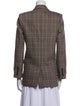 Nili Lotan Wool Plaid Print Blazer