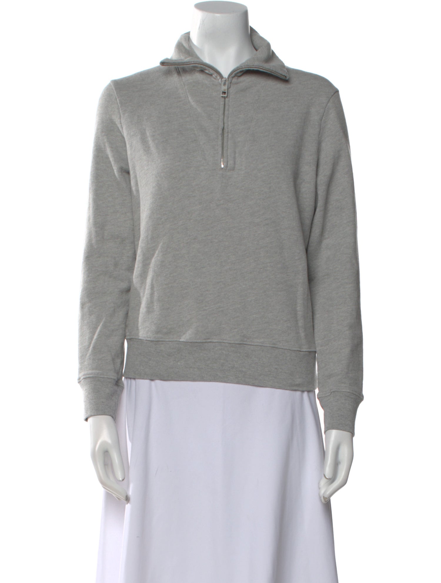 Nili Lotan Mock Neck Long Sleeve Sweatshirt