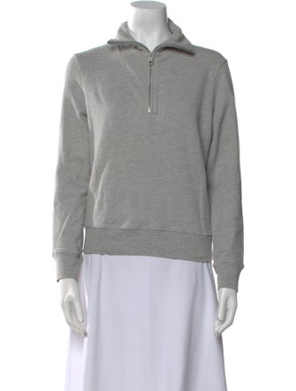 Nili Lotan Mock Neck Long Sleeve Sweatshirt